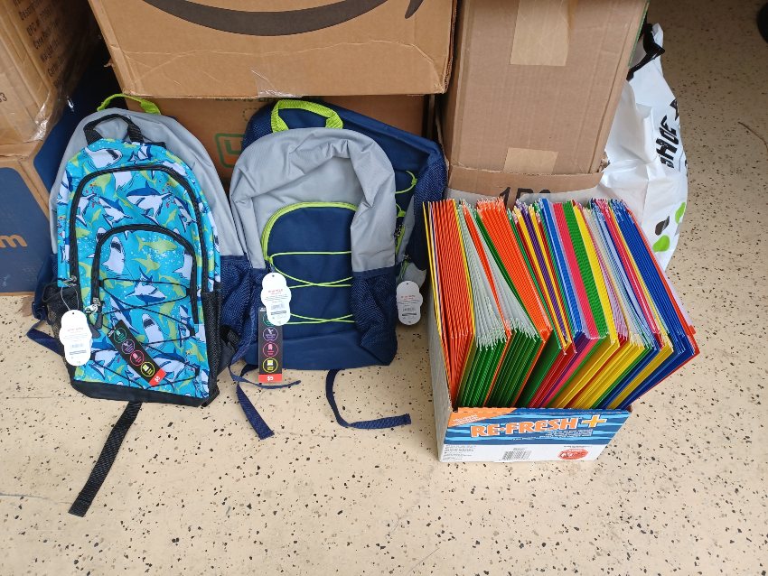 Backpacks and school folders