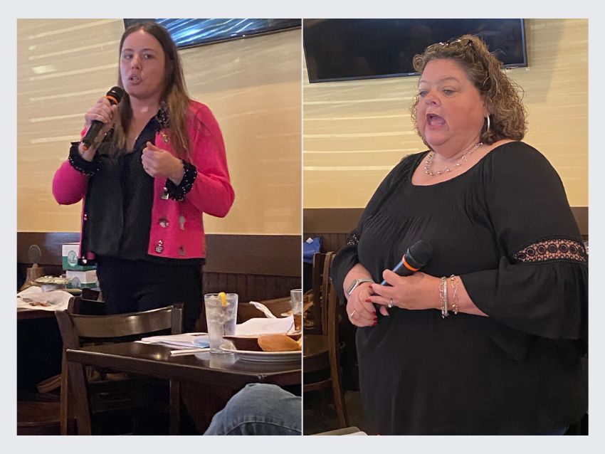 Candi Parker and Christie Arrington speaking