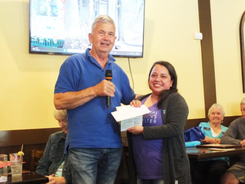 NBCC President Gary Todd and Coastal Women's Shelter Executive Director Amanda Delgado