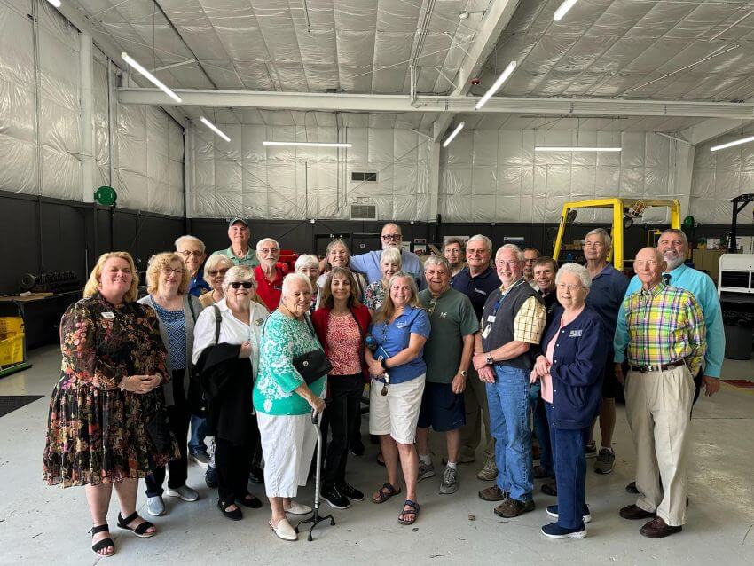 Group photo of New Bern Civitan Club members at Volt Center